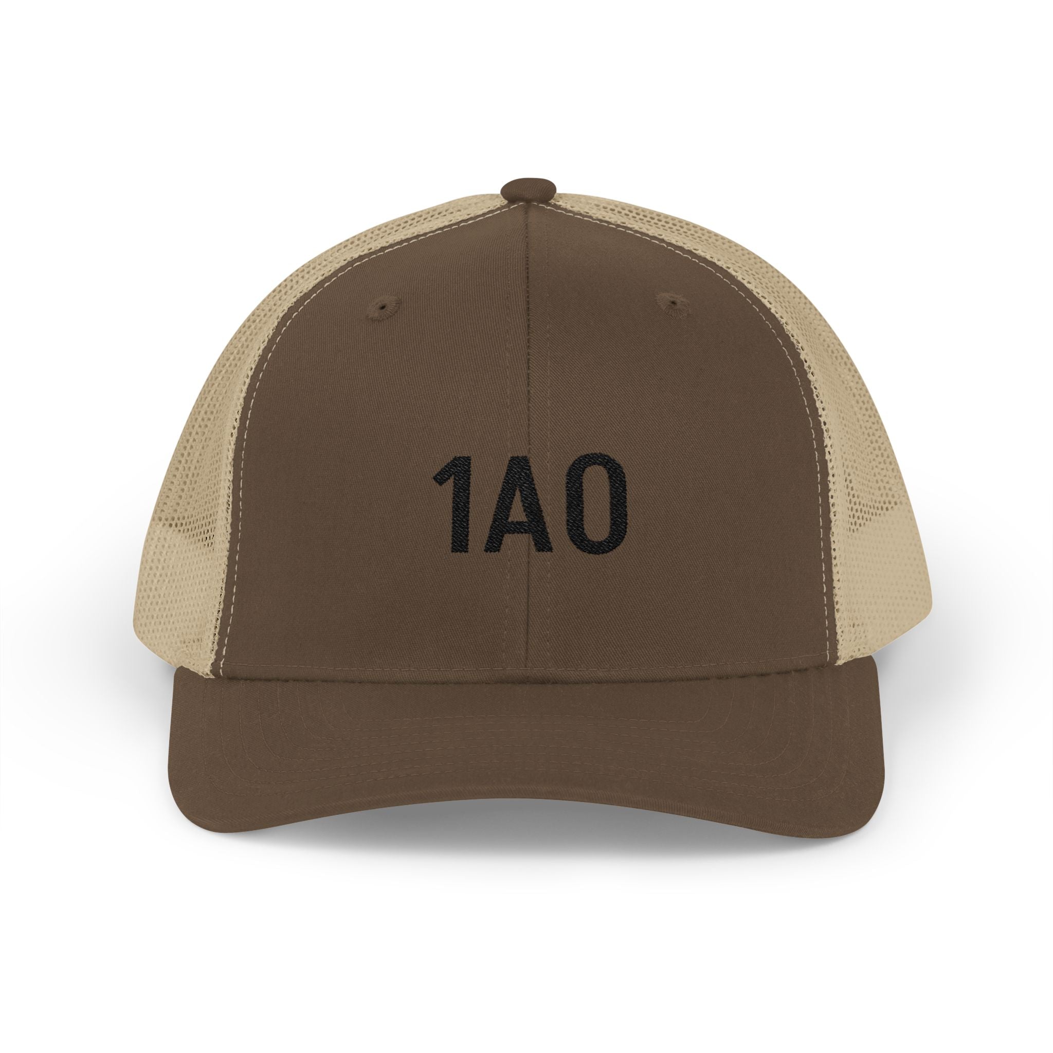 1A0 Embroidered Trucker Cap - Snapback Mesh Hat