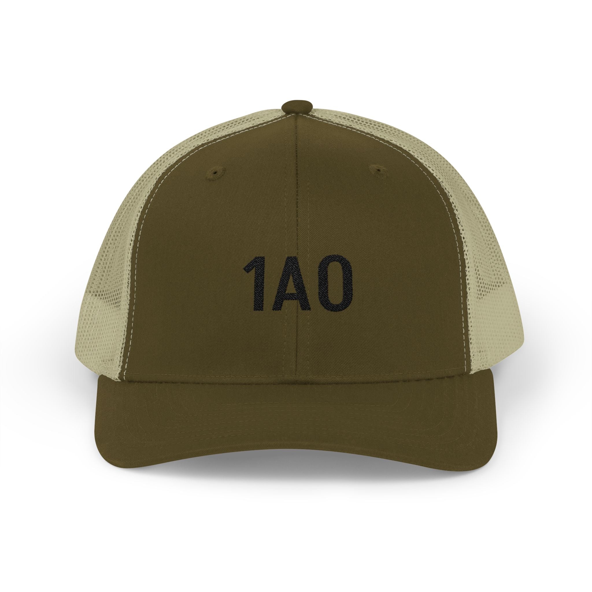 1A0 Embroidered Trucker Cap - Snapback Mesh Hat